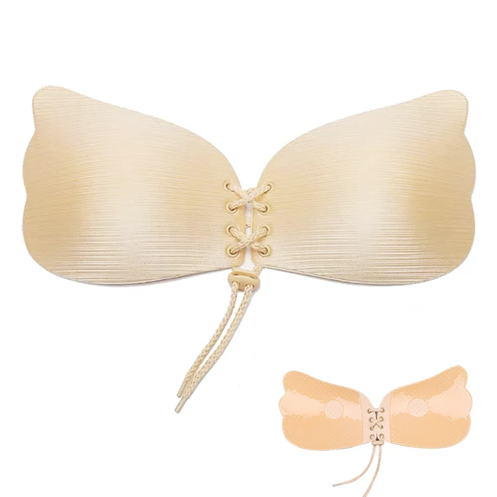 Model 1 Beige Женский клейкий бюстгальтер, без бретелек, бандаж, открытая спина, однотонный бюстгальтер, ГЕЛЕВЫЙ, силиконовый, пуш-ап, женское нижнее белье, невидимый бюстгальтер для свадьбы - Цвет: Model 1 Beige