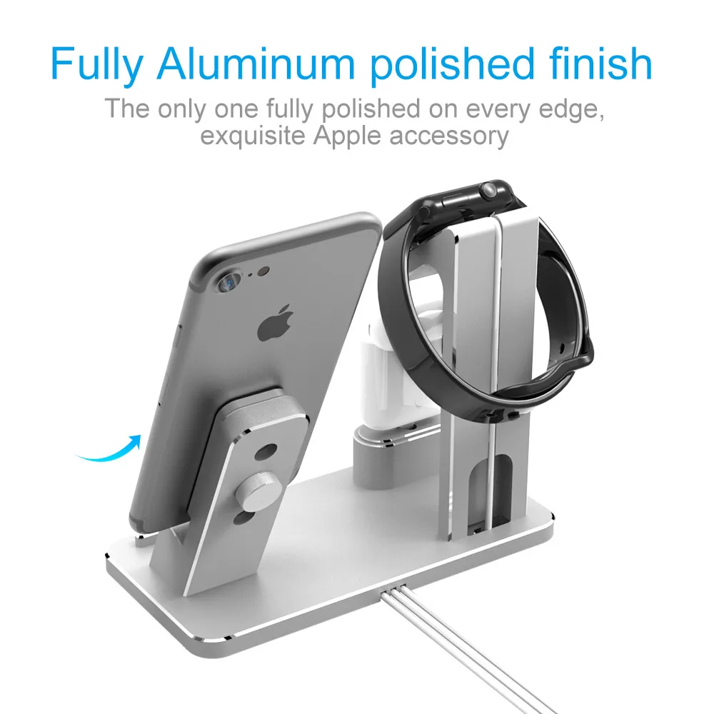 SZYSGSD зарядная док станция Подставка держатель для AirPods IPad Air Mini Apple Watch 38 мм 42 iPhone X 8 7