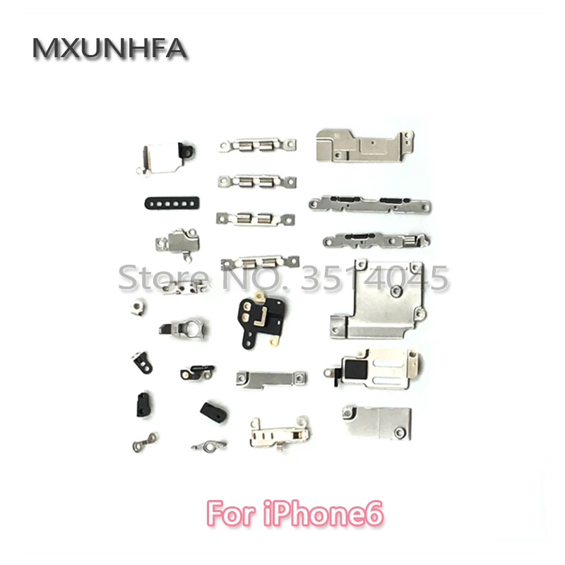 Полностью внутренние маленькие металлические детали аксессуары для iPhone 6 6S 7 8 Plus X XR XS 5 5S SE 5c внутренний держатель кронштейн защитная пластина комплект