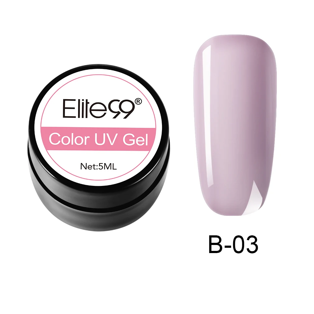 B-03 Elite99 Гель-лак гель uv Vernis светодиодный Гель-лак для ногтей художественный Гель-лак для ногтей чистый цвет Гель-лак 5 мл Гель-лак es Soak Off Nail Art - Цвет: B-03