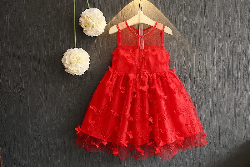 

2018 Girls summer flower vest dress , dresses for girls , little girls dresses , 5pcs/lot LJL03