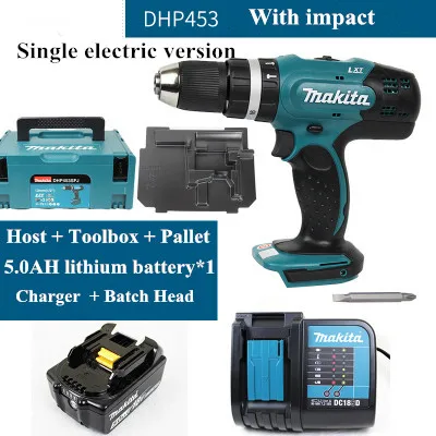 Подлинный японский Makita пастбище DDF453SFJ Аккумуляторная дрель литиевая батарея Ударная дрель DHP453 электрическая отвертка 18 в - Цвет: Светло-желтый