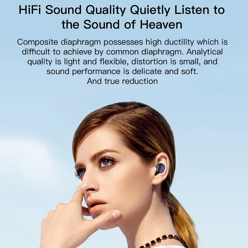 Bluetooth наушники Bleuthoot 5,0, беспроводные наушники, Tws, спортивные наушники, свободные руки, наушники, наушники, гарнитура с микрофоном