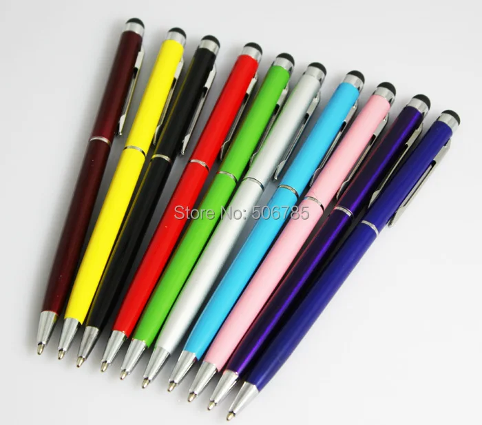 SZAICHGSI оптовая продажа 100 шт 2 в 1 шариковый стилус сенсорная ручка для Ipad Itouch Iphone 4 5 6
