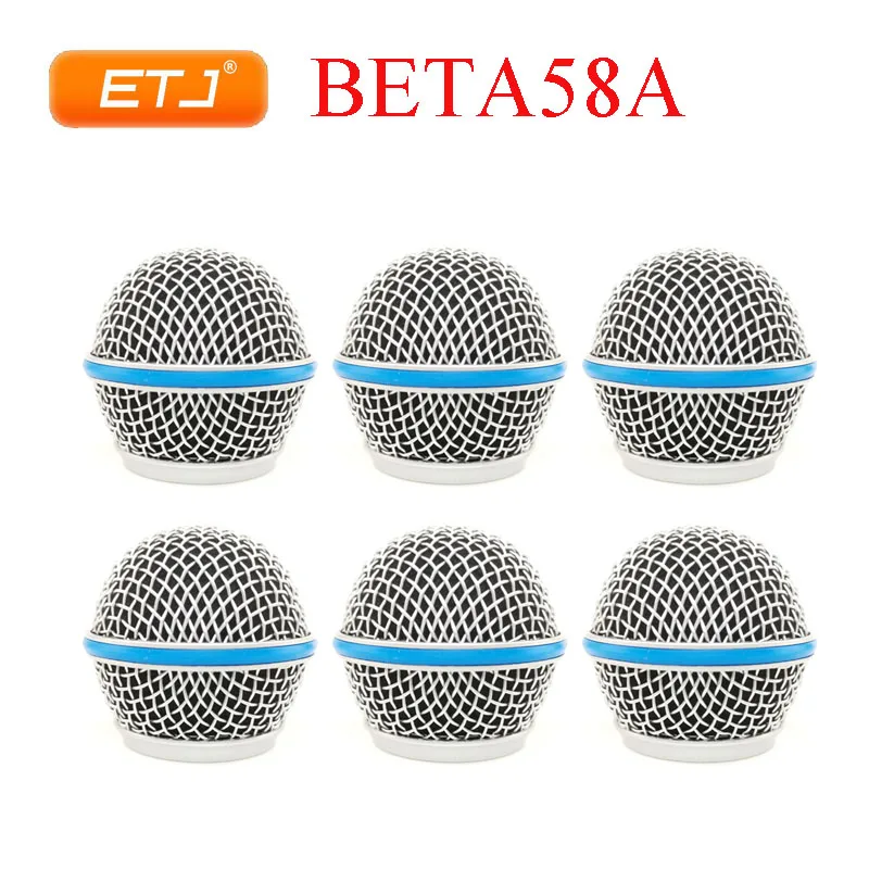 6pcs Microphone Replacement Mesh Grille Ball Head Accessories Fit For Shure Beta58 SM58s | Электроника