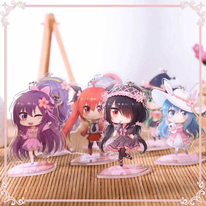Аниме Дата Живая Sakura Yatogami Tohka Tokisaki Куруми фигурка на акриловой подставке брелок