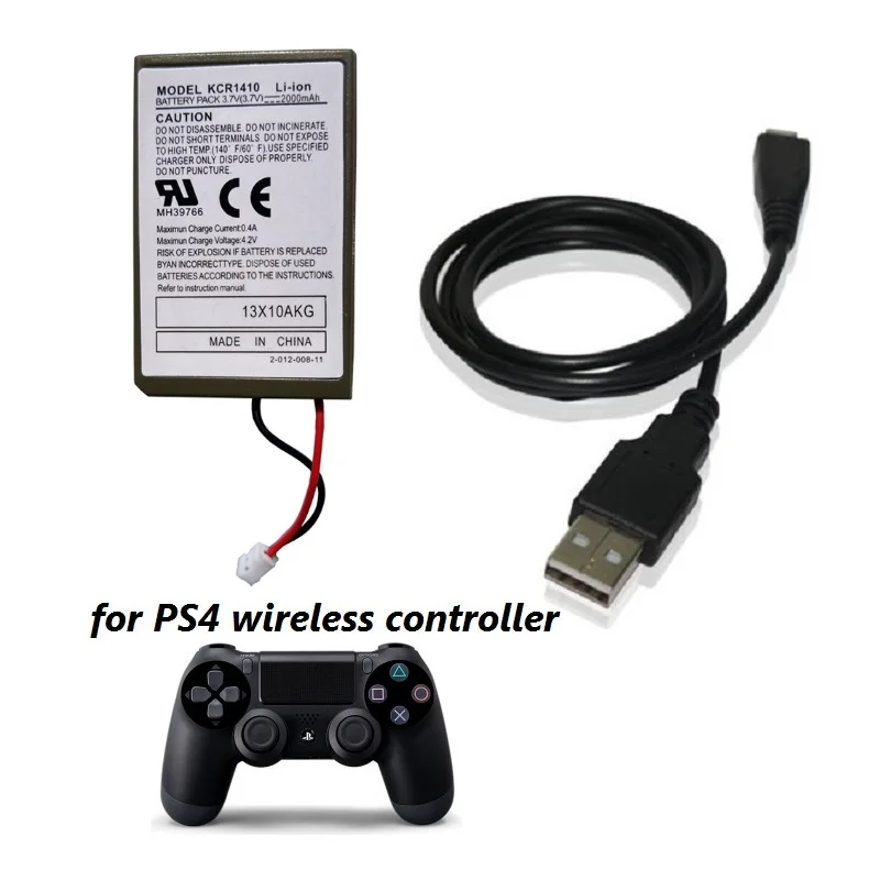 2 шт/партия 2000 mAh аккумулятор + USB кабель зарядного устройства для sony PS4 PlayStatoin4