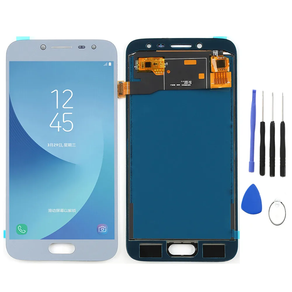 J250 дисплей для samsung Galaxy J2 Pro J250 SM-J250F/DS ЖК-дисплей сенсорный экран дигитайзер полная сборка запчасти для замены - Цвет: blue lcd with tools