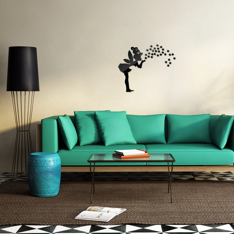 new promotion stars Europe 3d acrylic mirror wall stickers sticker home decoration decor modern design | Дом и сад