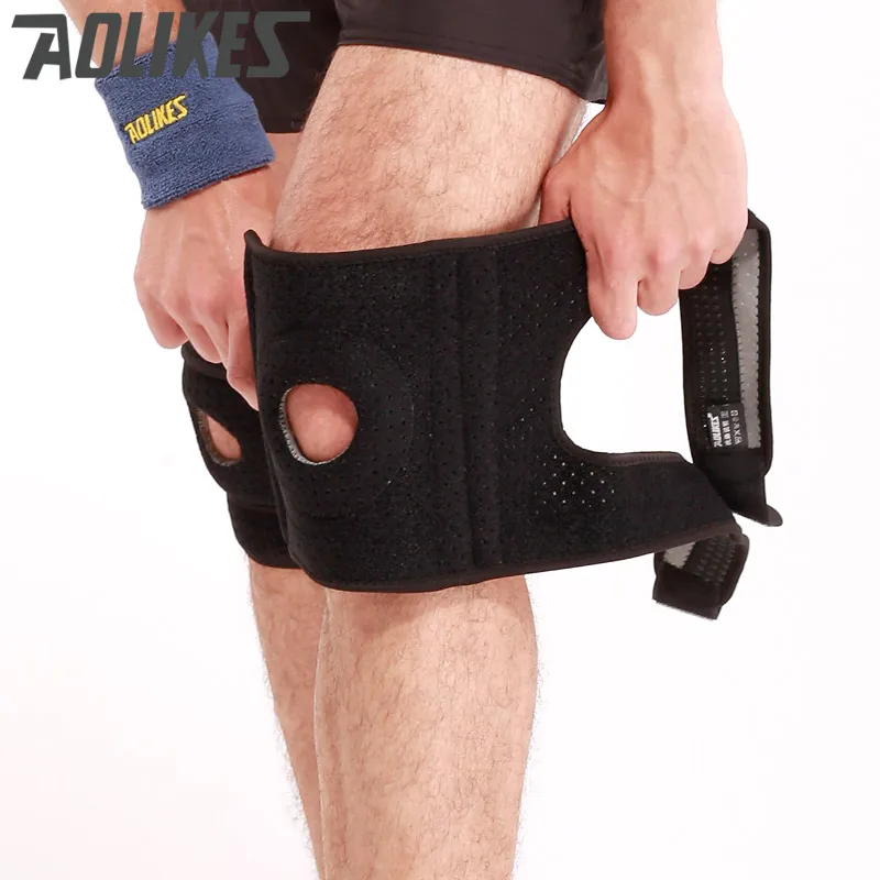 Дышащие наколенники с 4 пружинами поддержка силикагеля бандаж защита