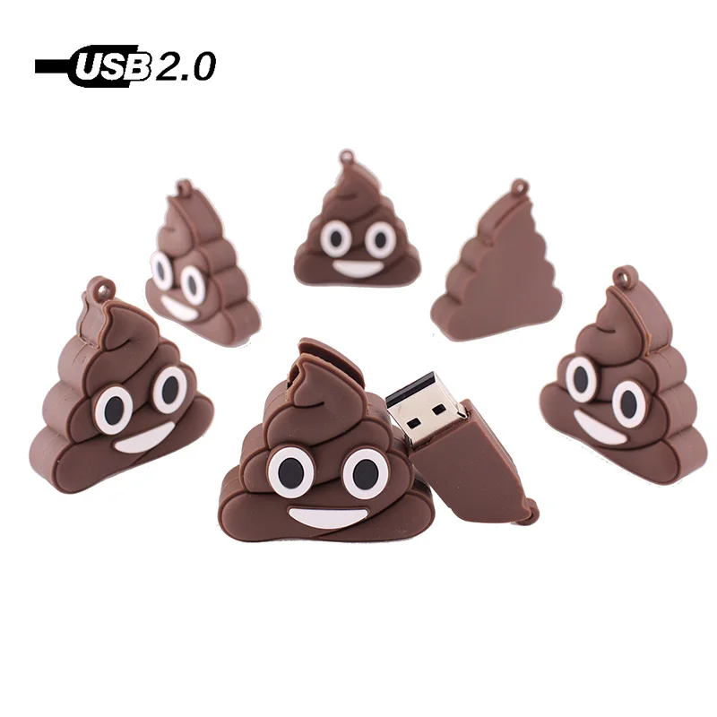 Подарочная портативная флеш карта с рисунком Shit Poop 128 Мб 4 ГБ 8 16 32 64 ГБ|USB