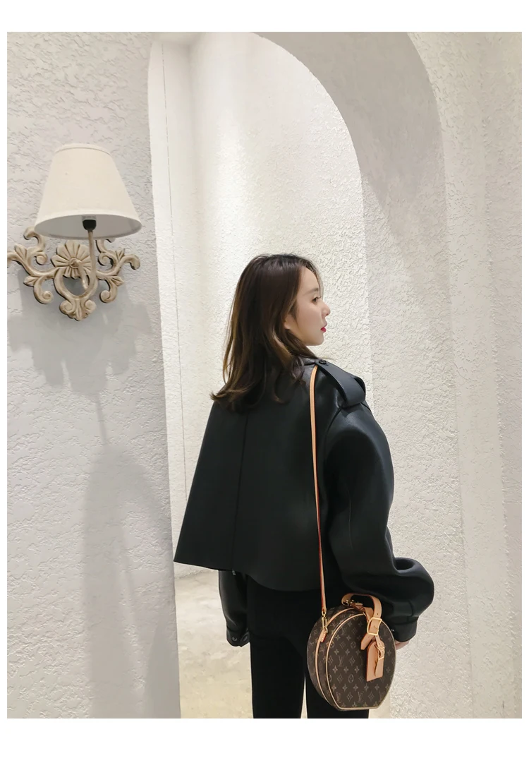 Женские Coat2019Autumn зимние; из овечьей кожи; женские Куртки из натуральной кожи из натуральной овечьей кожи короткие женские туфли больших размеров