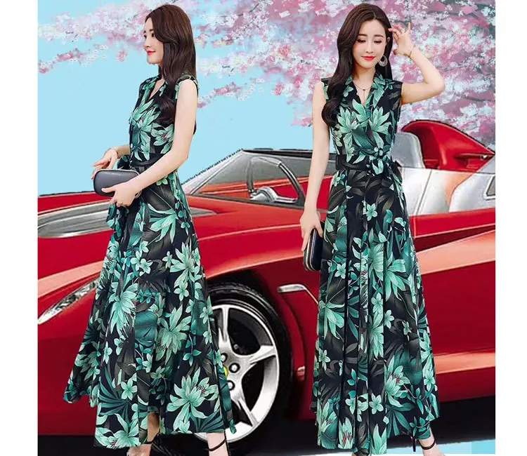 Зеленый цветок атласная ткань с принтом полиэстер шармёз винтажная шифоновая