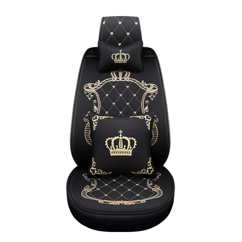 

Fashion Crown Car Seat Cushion Pink Car Accessories Car Seat Cover Universal Gorgeous Leather Car Accessories