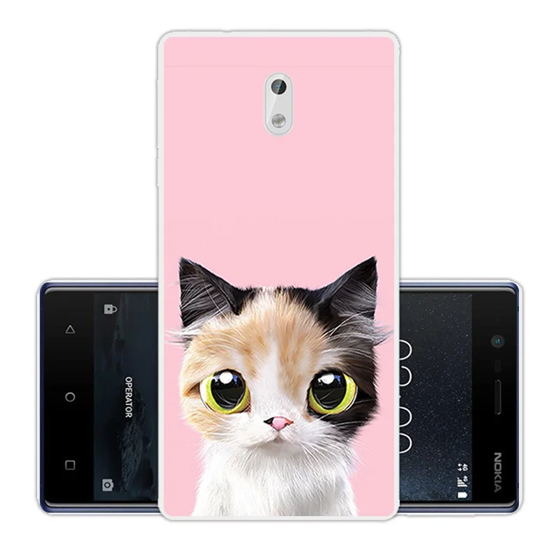 5.0'' Back Cover For Nokia 3 Case Transparent Soft Silicone TPU Fundas Pink Coque Phone Cases Shell Nokia3 Bag |
