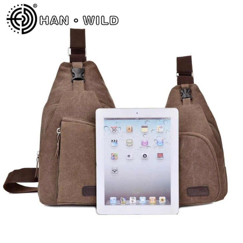 Модная сумка для человека Повседневное Сумка груди Холст Crossbody Back Pack Для мужчин