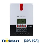 Слежением за максимальной точкой мощности, 60A за максимальной точкой мощности, Солнечный Контроллер заряда 12243648V регулятор Макс 150V DC Вход для свинцово-кислотная литий-ионный Батарея задняя светильник ЖК-дисплей