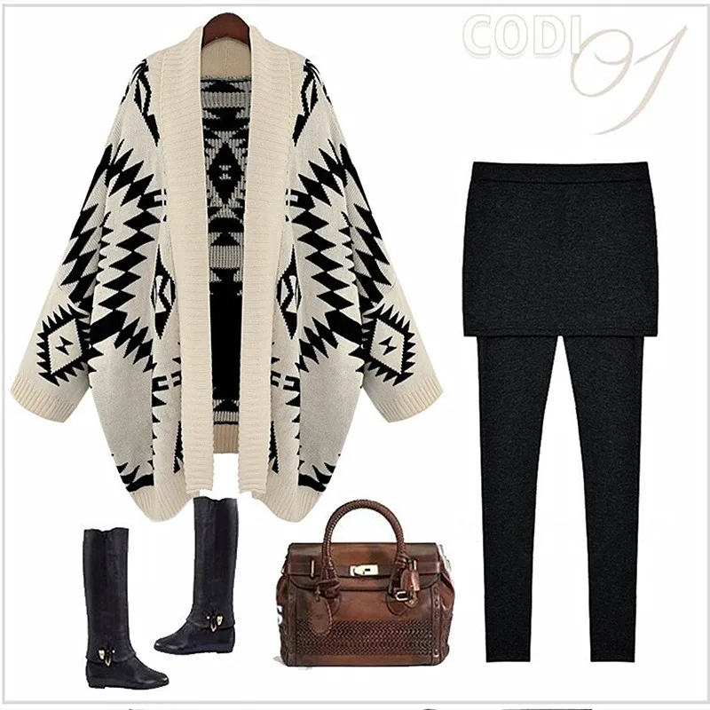 Женский длинный кардиган с V-образным вырезом свободная вязаная шаль длинными