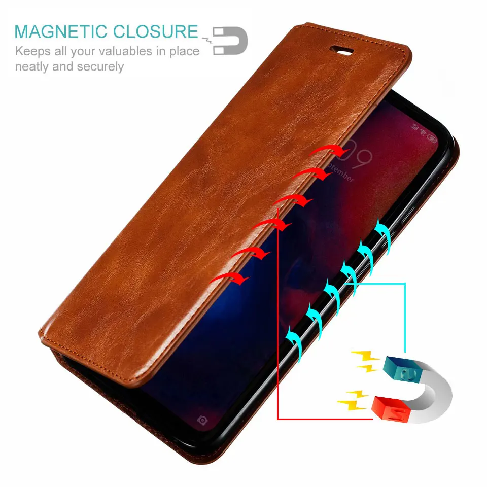 Роскошный кожаный чехол-книжка для Xio mi Red mi Note 8, 7, 6, 5 Pro, 8A, K20, бумажник с подставкой для карт, Магнитный чехол-книжка для Xio mi 9T Pro 9se