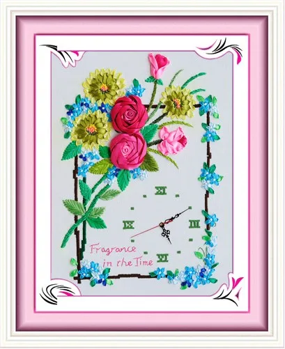 Набор для рукоделия с розочками и лентами набор вышивка крестом - Цена: 553.19