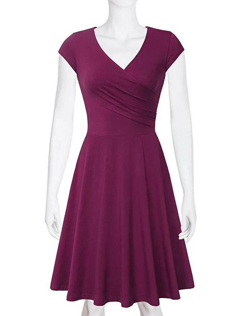 Женское однотонное короткое платье повседневное офисное вечернее праздничное