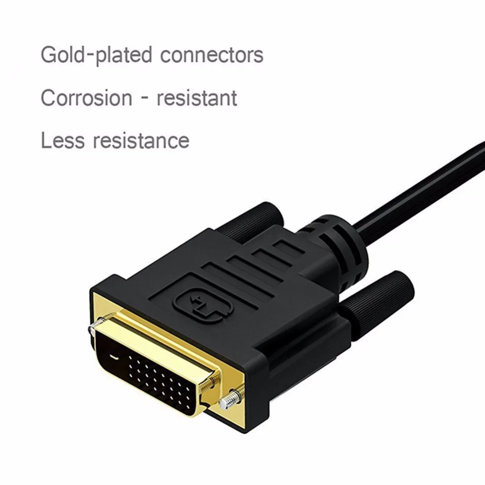 RSExplorer 1080 P DVI D to VGA адаптер кабель 24 + 1 25 Pin Мужской до 15 Женский видео конвертер для