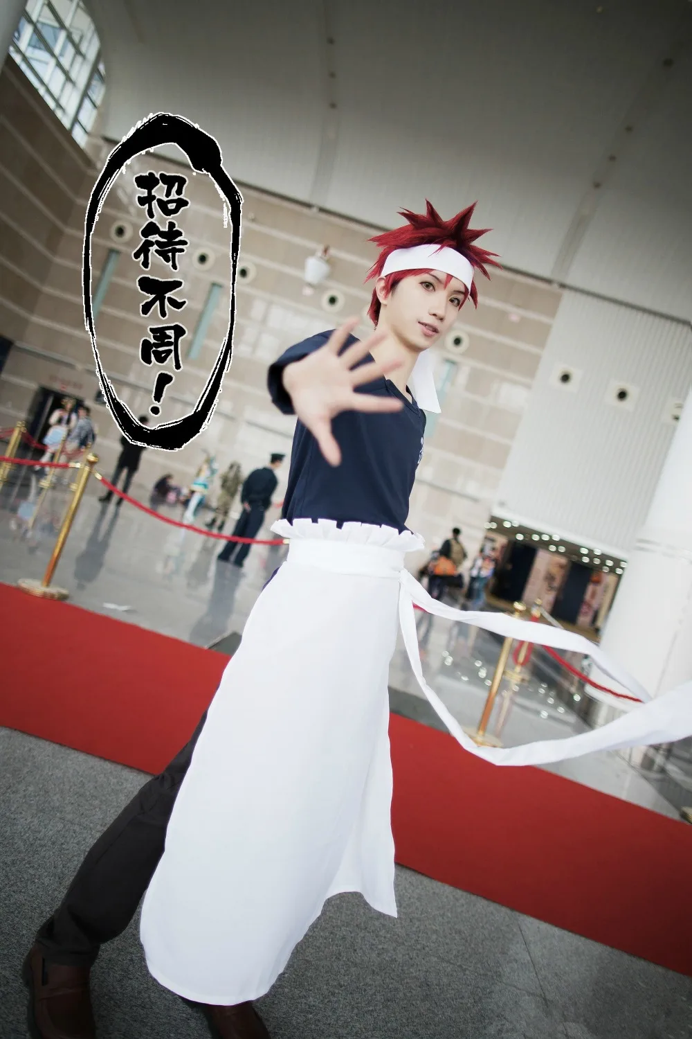 Продовольственные войны! Shokugeki no Soma Yukihira Souma cos кухонная одежда Фартук Косплей