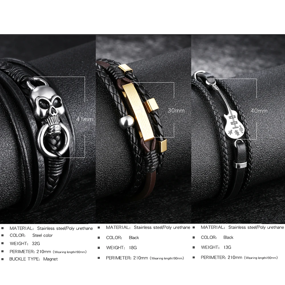 MNWT высококачественные мужские ювелирные браслеты различные стили Винтажный