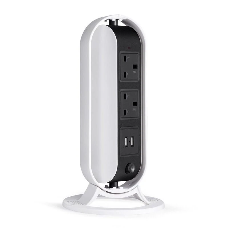 Поворотный сетевой фильтр с европейской вилкой USB вертикальный удлинитель 5AC 2USB 2