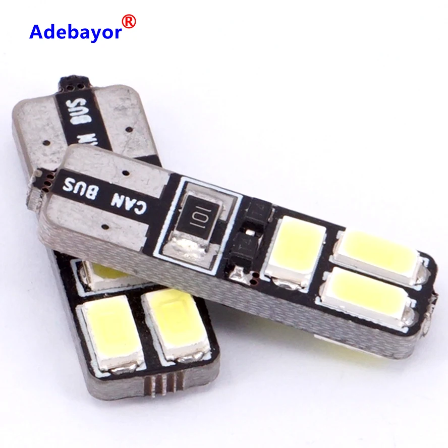 100 шт. авто светодиодный T10 194 W5W 6 Smd 5630 5730 парковочный мотоцикл номерной знак Купол