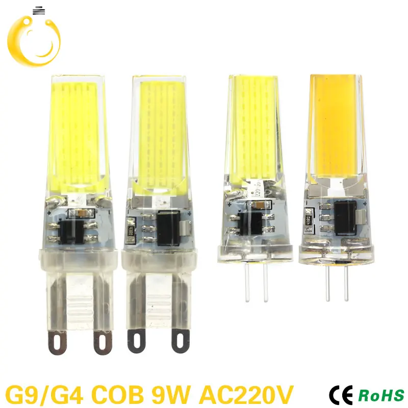 1PCS/Lot Lampada LED G4 Lamp 6W 9W AC/DC 12V 220V COB E14 Bulb G9 Lighting Lights replace Halogen Spotlight Chandelier | Лампы и