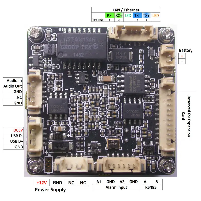 H.265 / H.264 IPC (4.0MP) 1/3 &quotс датчиком OmniVision OV4689 + Hi3516D CCTV IP камера Модуль платы блока