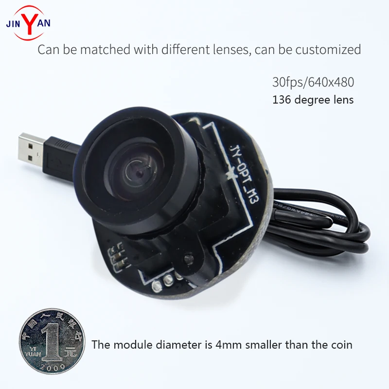 Jinyan 0.3MP мини камера UVC протокол WDR USB2.0 модуль камеры OV7740|Веб-камеры| |