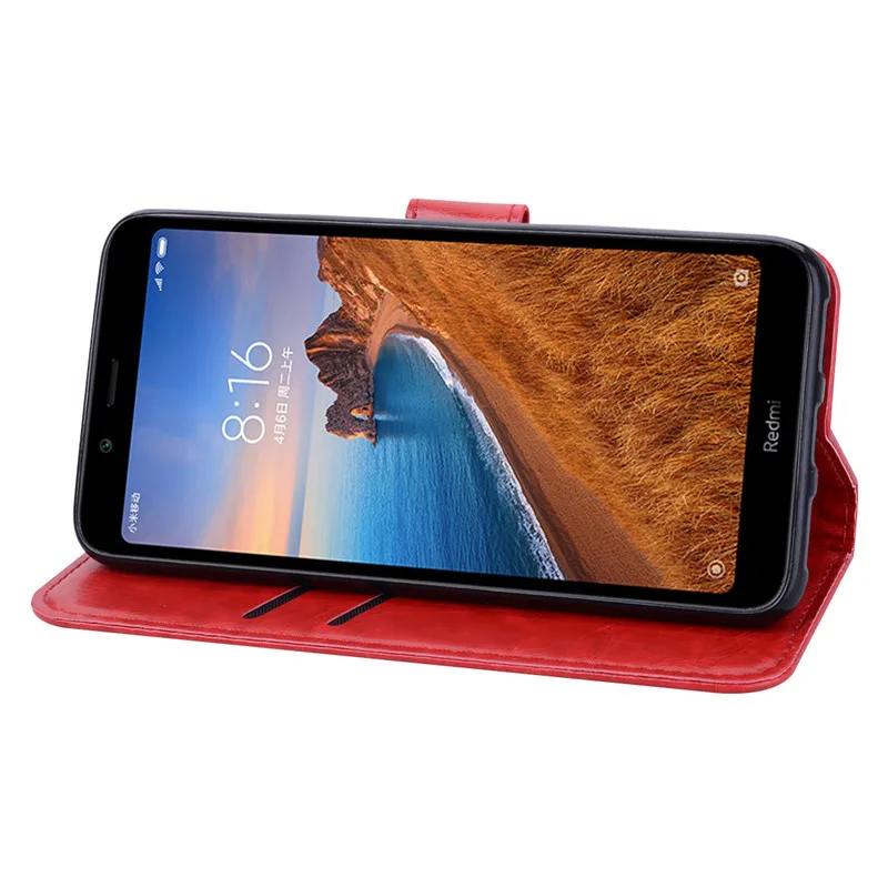 Чехол-книжка для Xiaomi Redmi 7A, чехол Redmi7a, мягкий чехол из ТПУ на заднюю панель, кожаный чехол-книжка для Xiomi Xiaomi Redmi 7A A7, чехол