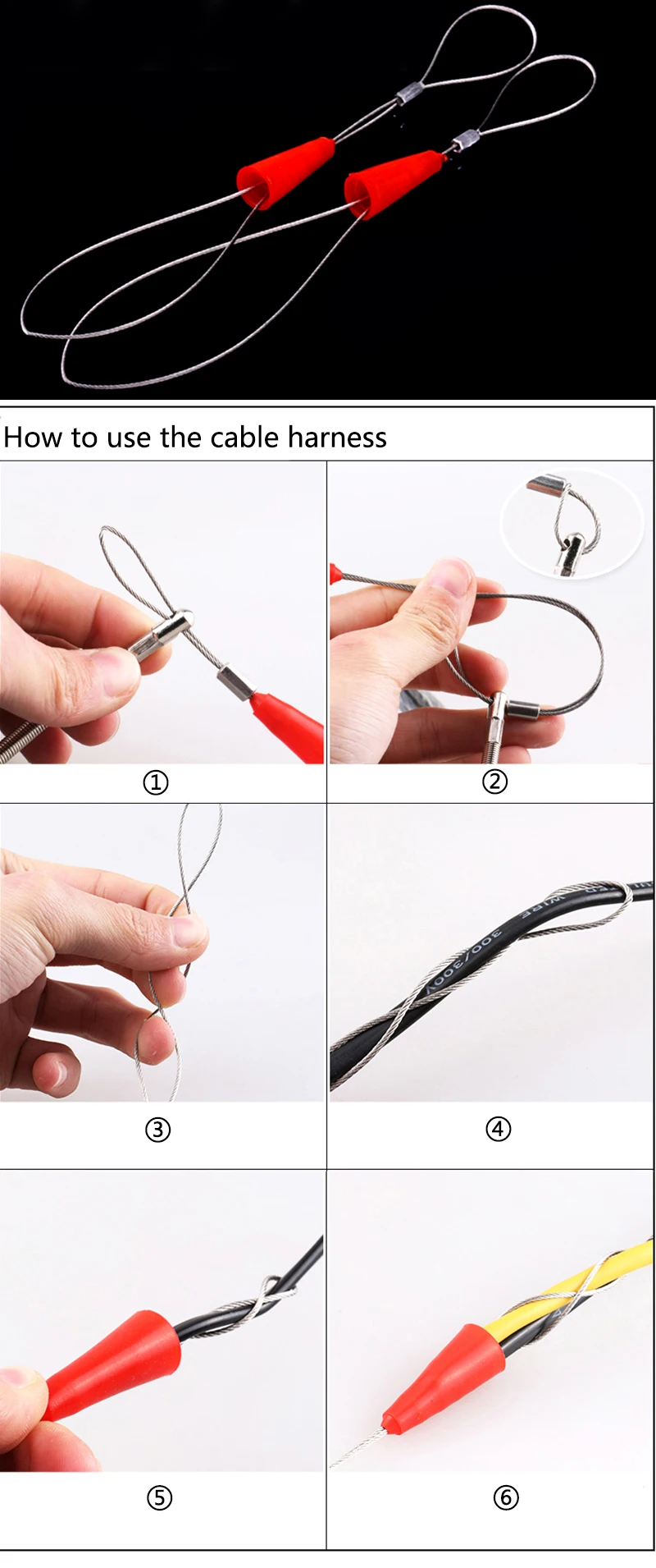 Электрика Threading устройства 5/10/15/20/25/30/50 м кабель для извлечения бандажной стали ведущей Сетевой электрический провод винторезный станок строительный ручной инструмент