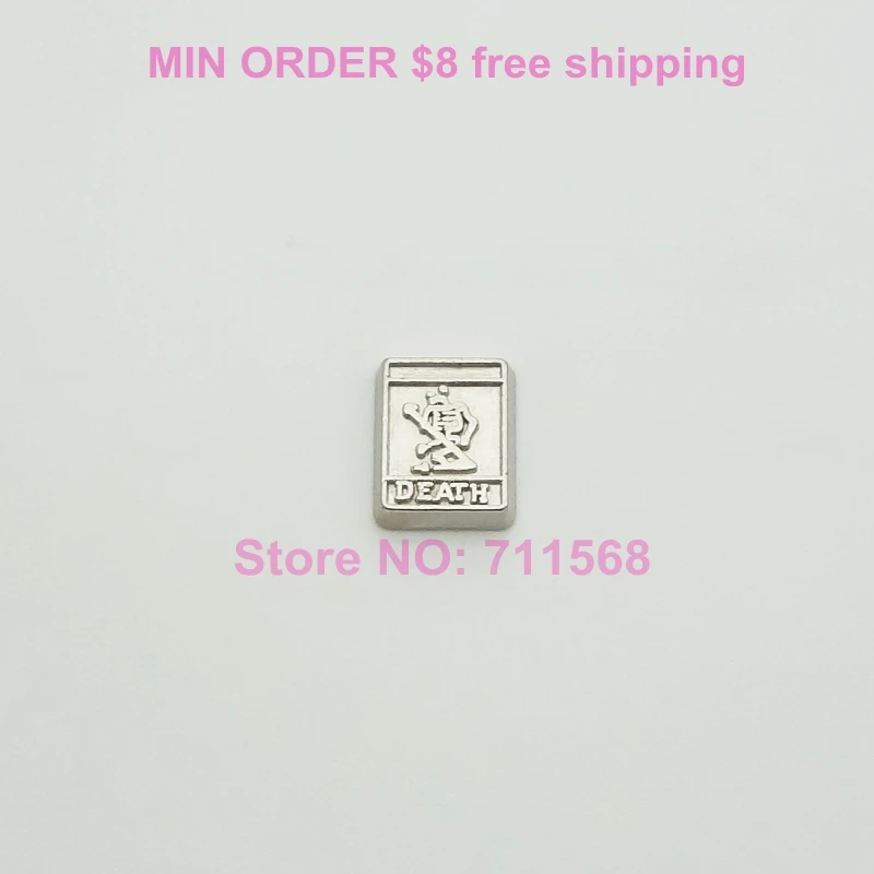 Death Plate Floating Charms Tarot Card Locket Pendants For DIY Finding Accessories | Украшения и аксессуары