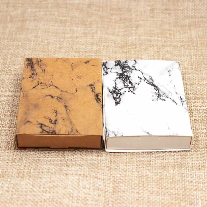 Новый Ловец снов/мраморный узор Подарочная коробка винтажный крафт/Белый штамп