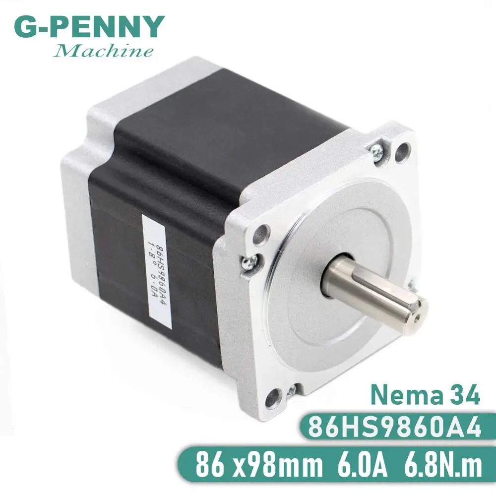 Шаговый двигатель NEMA 34 с ЧПУ 86x98 мм 6 8 нм 6A 972Oz in высокий крутящий момент шаговый