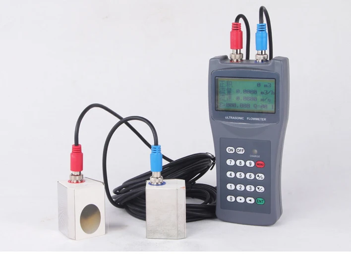 

Handle Ultrasonic Flow Meter with Small Bracket Sensor DN15~DN100 Test Range LCD Display Liquid Flowmeter