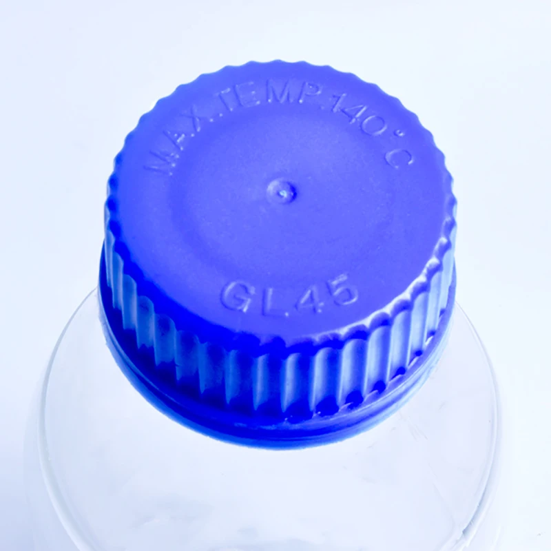 Ceny 3 Szt. Butelka Odczynnika, Z Niebieską Przykręcana Pokrywa, Normalne Szkło, Pojemność 250ml, Fiolka Z Próbką Podziałki Plastikowa Pokrywka