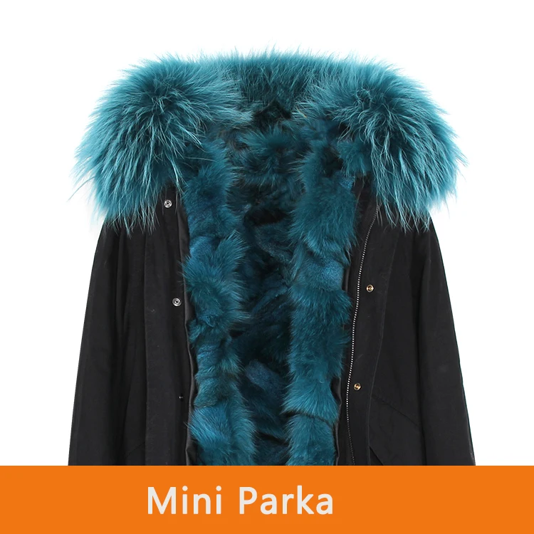color 15 JAZZEVAR Новая куртка женская роскошная настоящая опушка из лисьего меха мини-парки большой енот мех с капюшоном пальто верхняя одежда зимняя куртка - Цвет: color 15