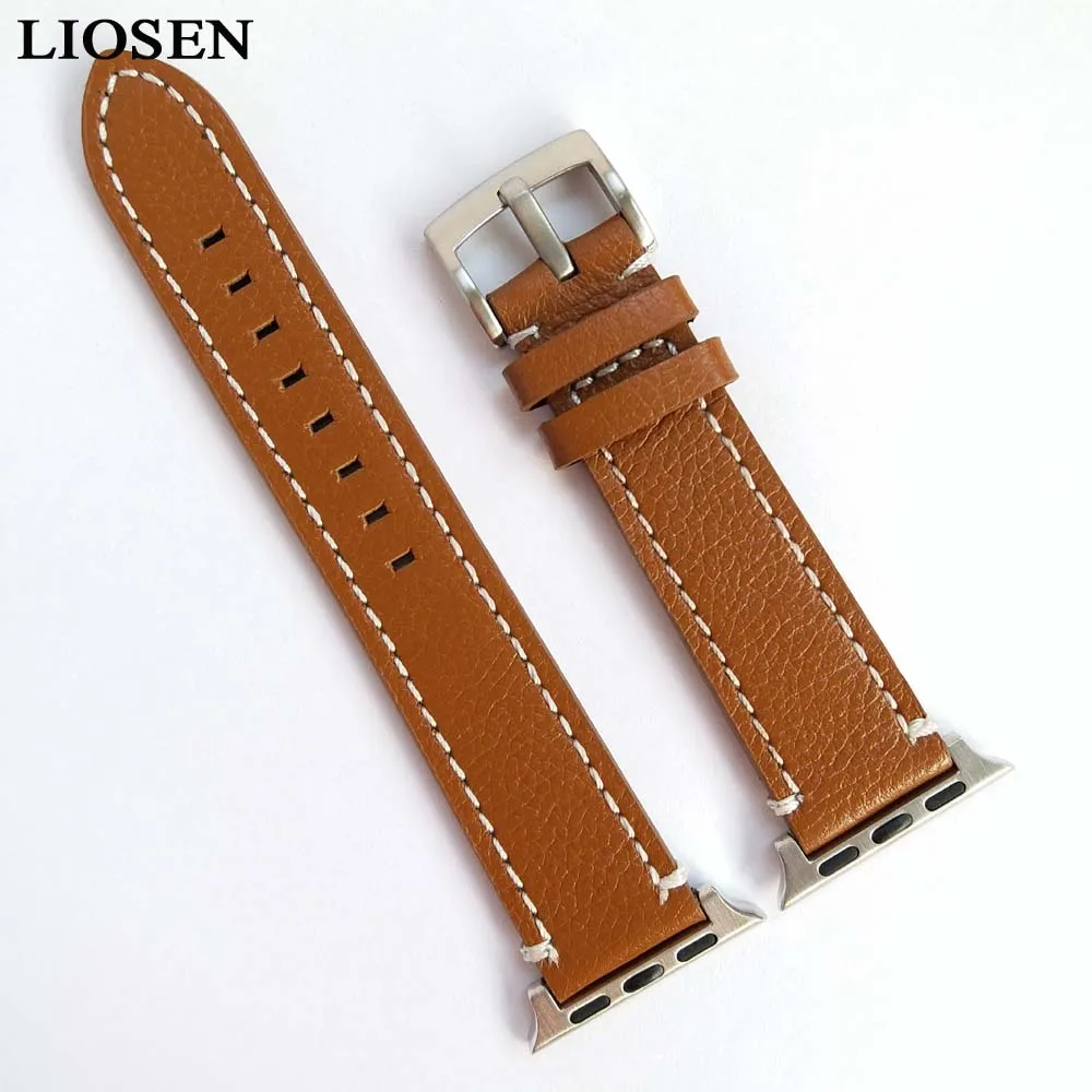 Ремешок для часов LIOSEN из натуральной кожи спортивный браслет apple watch band 42 мм 38 series 1