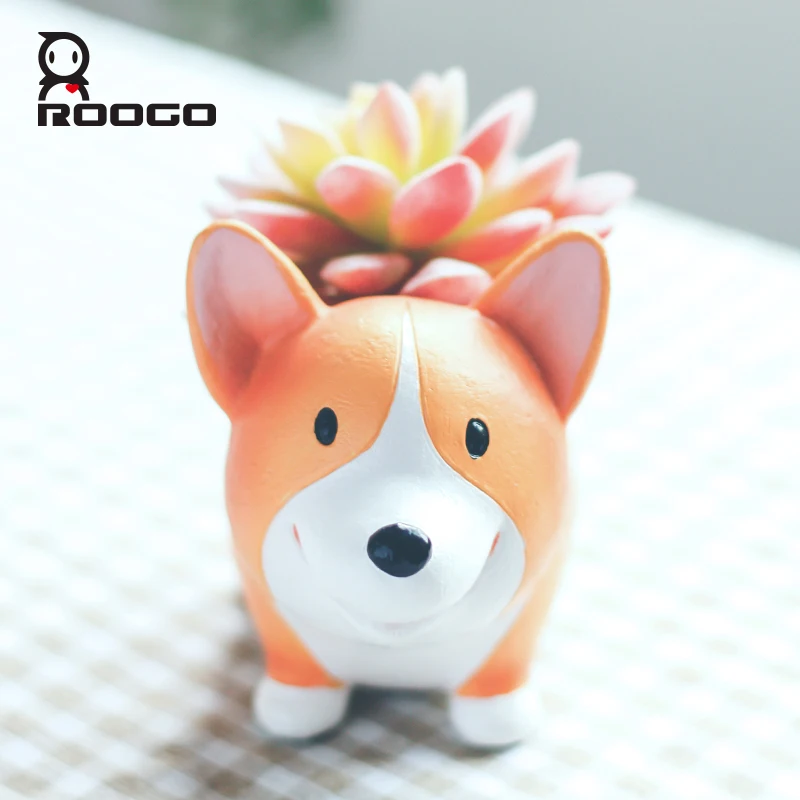 Цветочный горшок Roogo мини для растений современный желтый домашний питомец