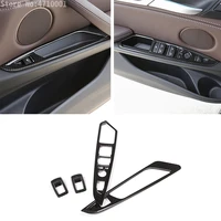 carbon fiber car door window button panel frame trim for bmw x5 x6 f15 f16 2014 2018 accessories for lhd