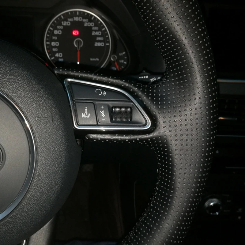 GNUPME черный микрофибра кожаное рулевое колесо Крышка для AUDI A1 A3 A4 A5 A6 A7 S6