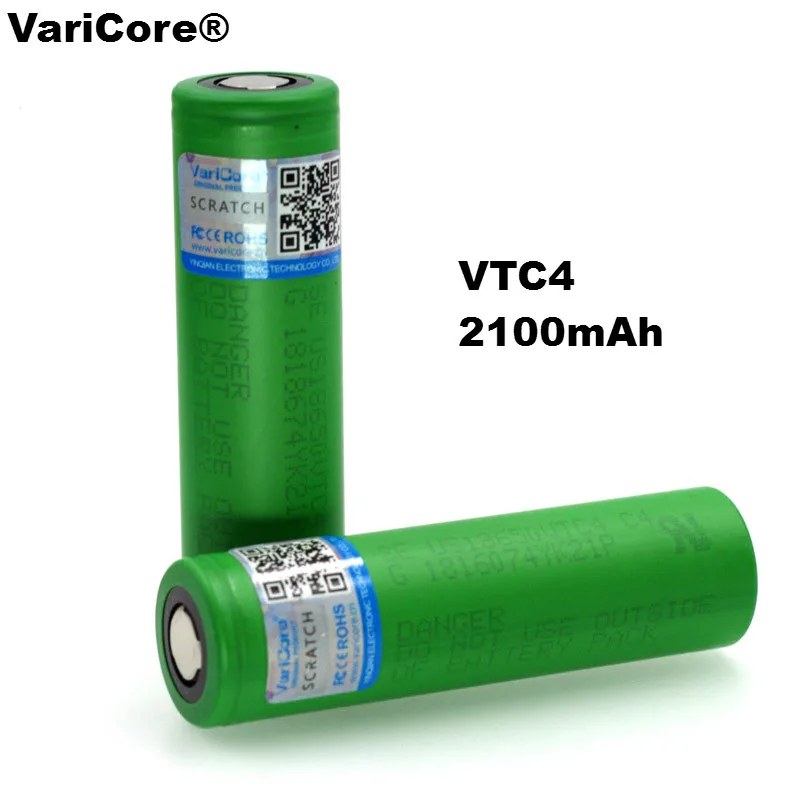VariCore 3 7 V 2100mAh 7.7Wh 18650 US18650VTC4 VTC4 литий-ионный аккумулятор 0.2C 1C 10A 20A 30A Разрядка Для