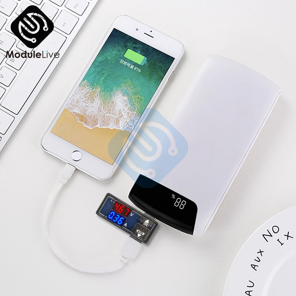 Мини измеритель напряжения 2 в 1 5 В USB тока амперметр вольтметр детектор цифровой