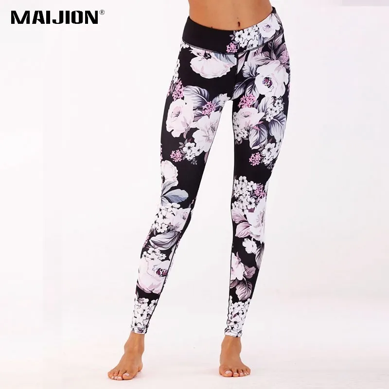 MAIJION модные новые женские Леггинсы для йоги с принтом сексуальные эластичные