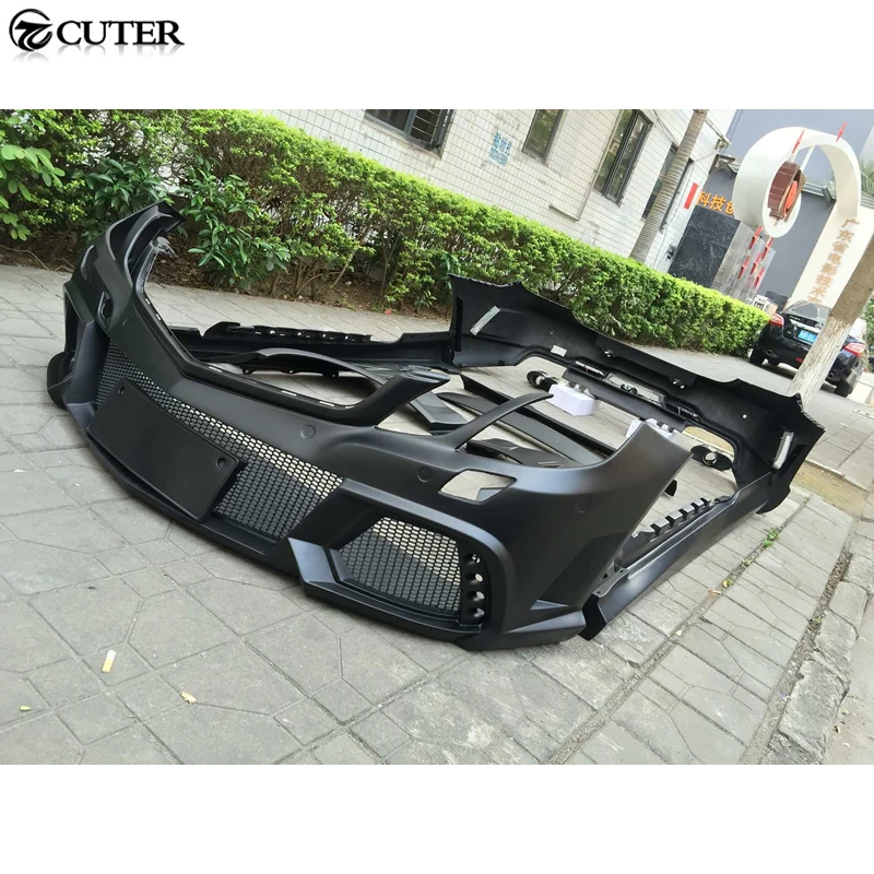W207 WD style car Body Kit FRP передний бампер задний боковая юбка боковые крылья для Mercedes Bens E