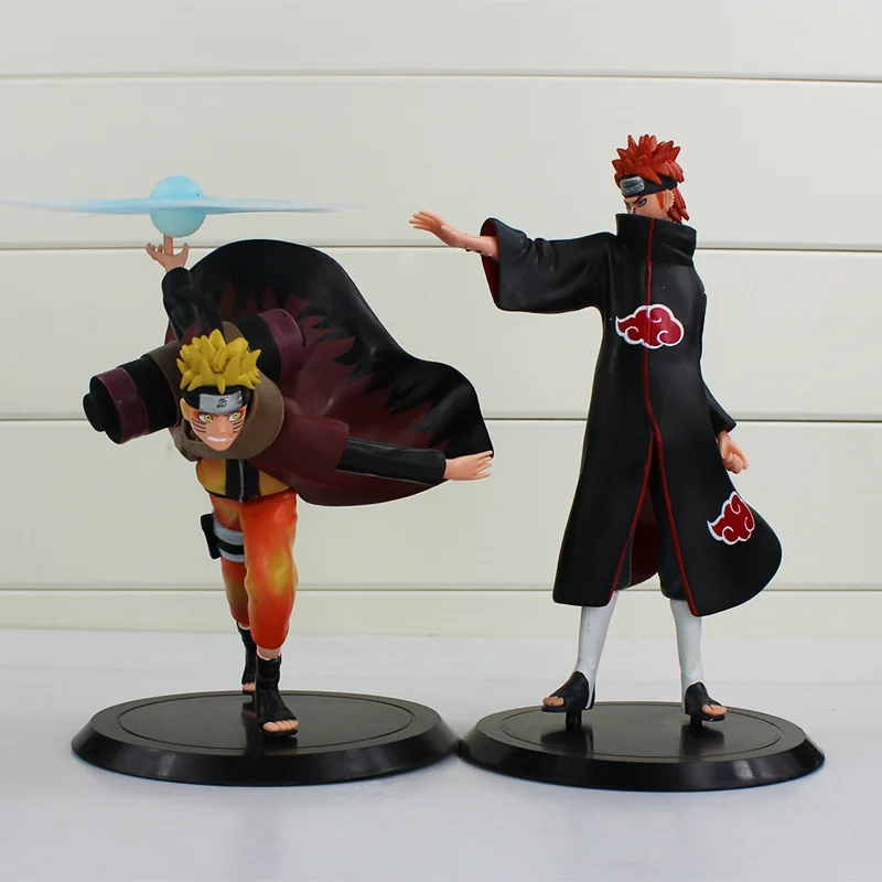 2 шт./лот Горячая Аниме Наруто Боль Yahiko+ Uzumaki Наруто ПВХ фигурка Коллекционная модель игрушки 16-18 см
